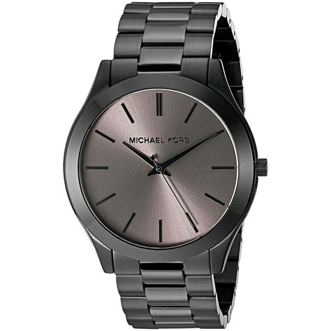 michael kors slim runway watch black ebay|Michael Kors black dial watch.